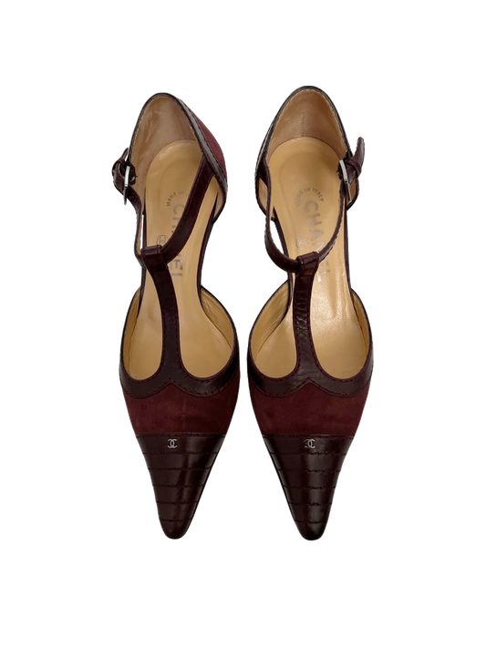 Chanel T-Strap Kitten Heels, IT 37