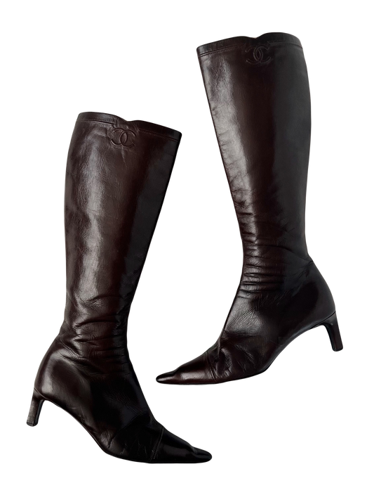 Chanel Knee High Boots, IT 38.5